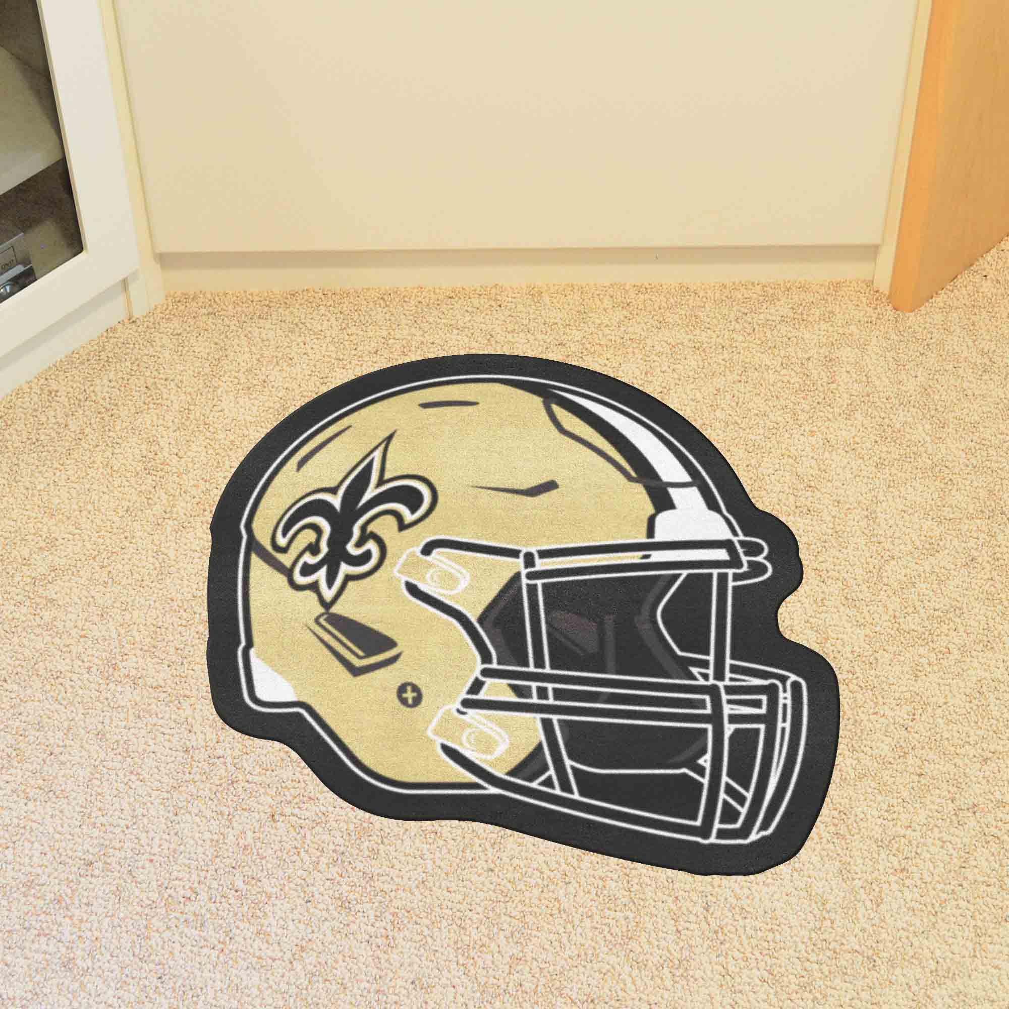 New Orleans Saints Mascot Helmet Rug - New Orleans Saints