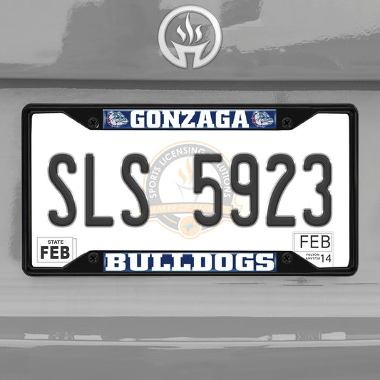 Gonzaga Bulldogs Metal License Plate Frame Black Finish - Gonzaga