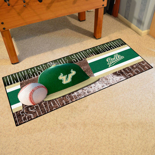 South Florida Bulls Baseball Runner Rug - 30in. x 72in.