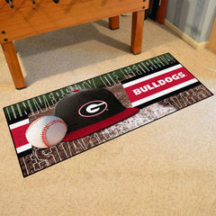 Georgia Bulldogs Baseball Runner Rug - 30in. x 72in.