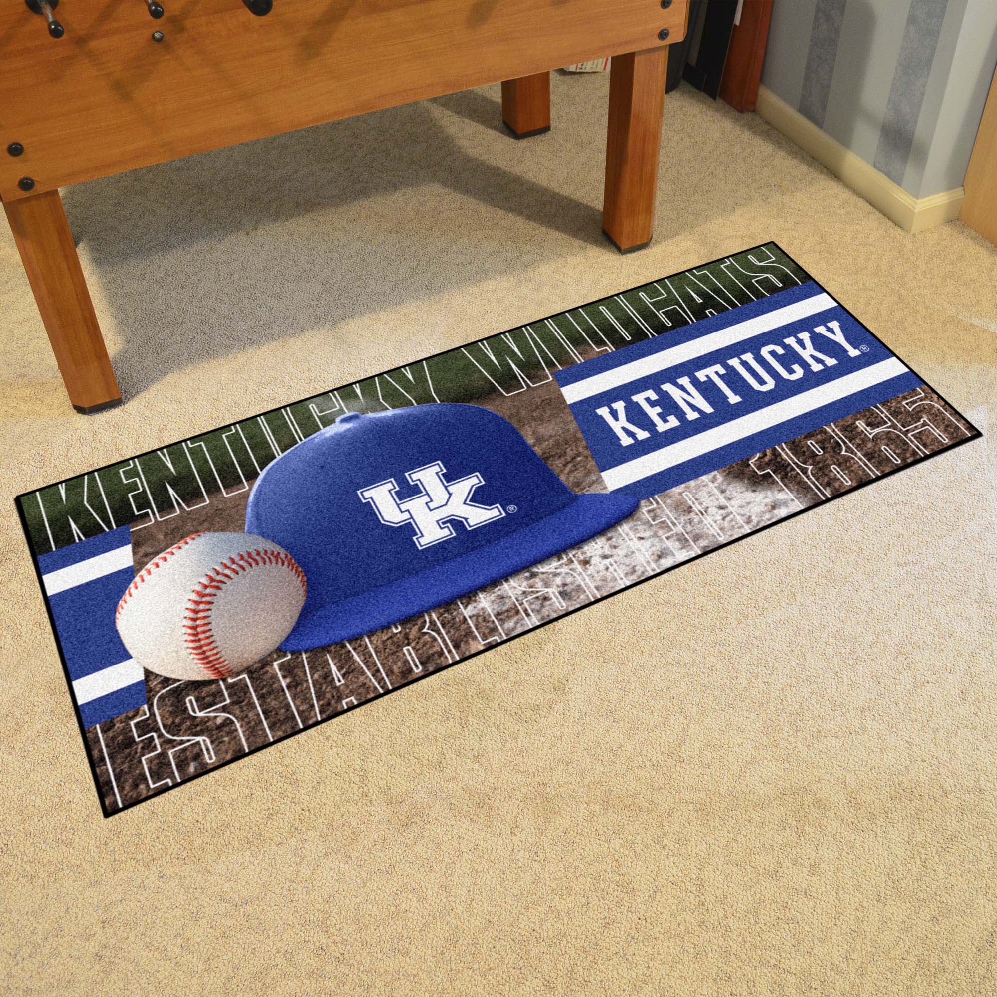 Kentucky Wildcats Baseball Runner Rug - 30in. x 72in.