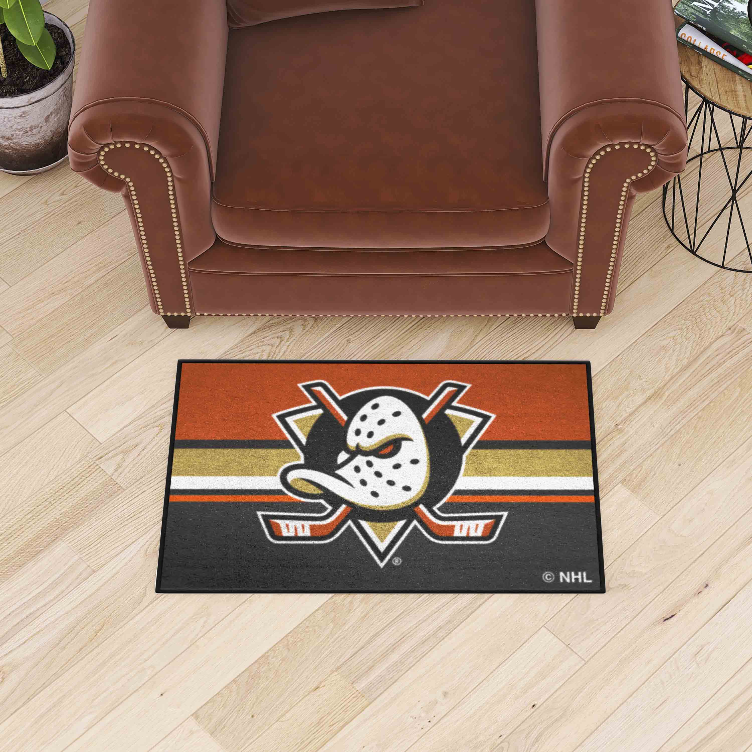 Anaheim Ducks Starter Mat Accent Rug - 19in. x 30in. Uniform Alternate Design