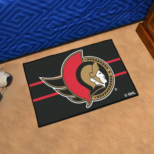 Ottawa Senators Starter Mat Accent Rug - 19in. x 30in. Uniform Alternate Design