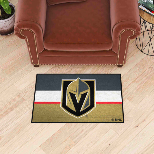 Alfombra decorativa de inicio de Vegas Golden Knights: 19 x 30 pulgadas, diseño alternativo uniforme