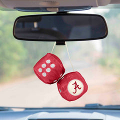 Alabama Crimson Tide Team Color Fuzzy Dice Décor 3" Set