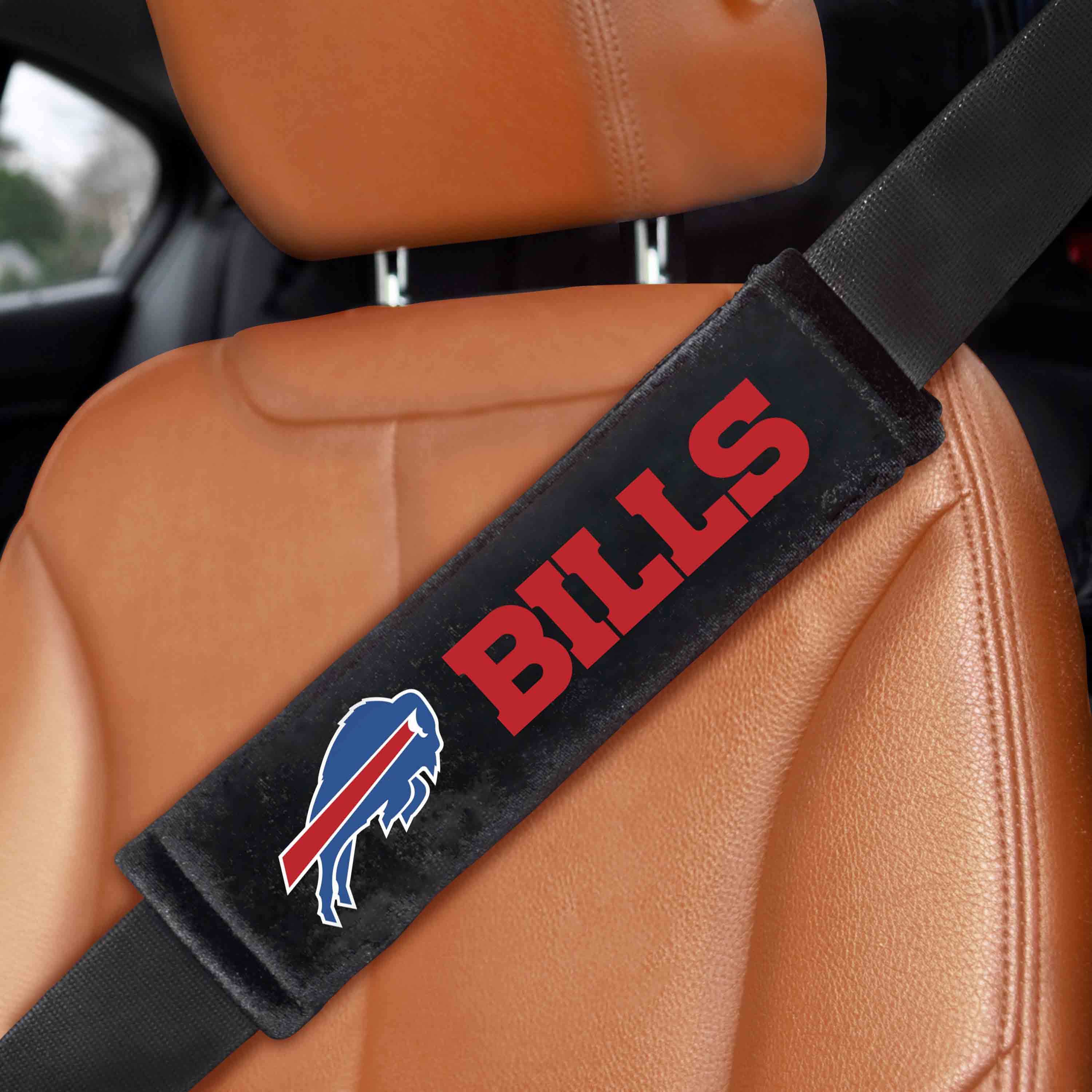 Buffalo Bills Embroidered Seatbelt Pad - 2 Pieces - Buffalo Bills