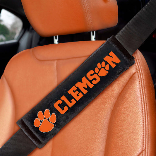 Clemson Tigers Embroidered Seatbelt Pad - 2 Pieces - Clemson