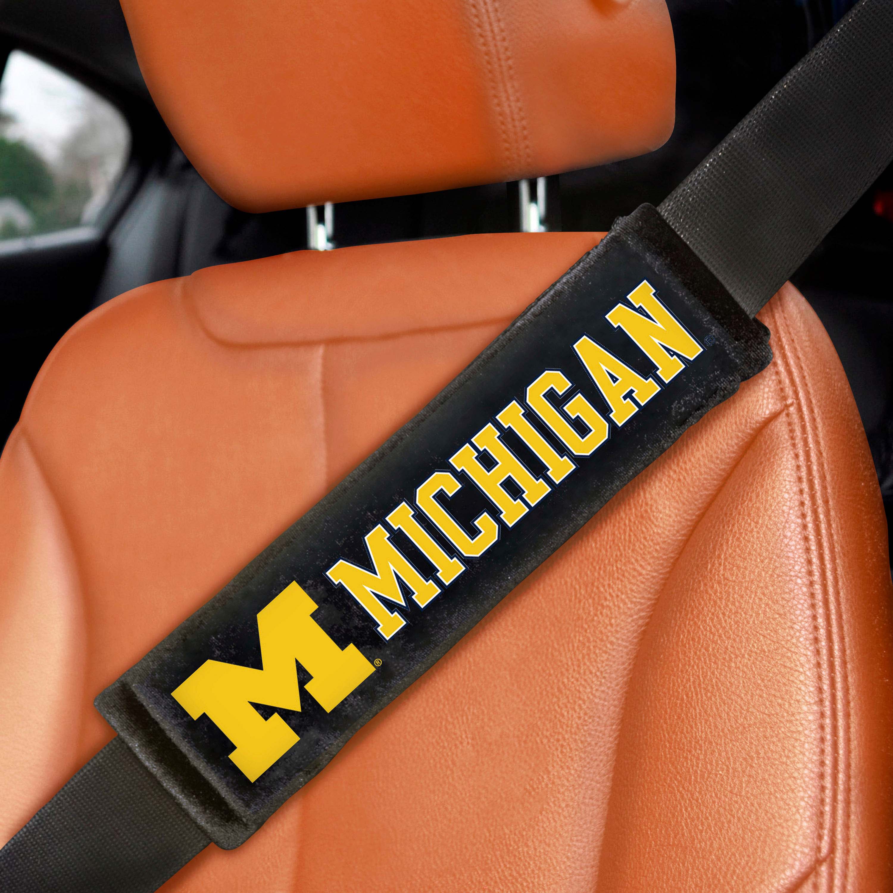 Michigan Wolverines Embroidered Seatbelt Pad - 2 Pieces