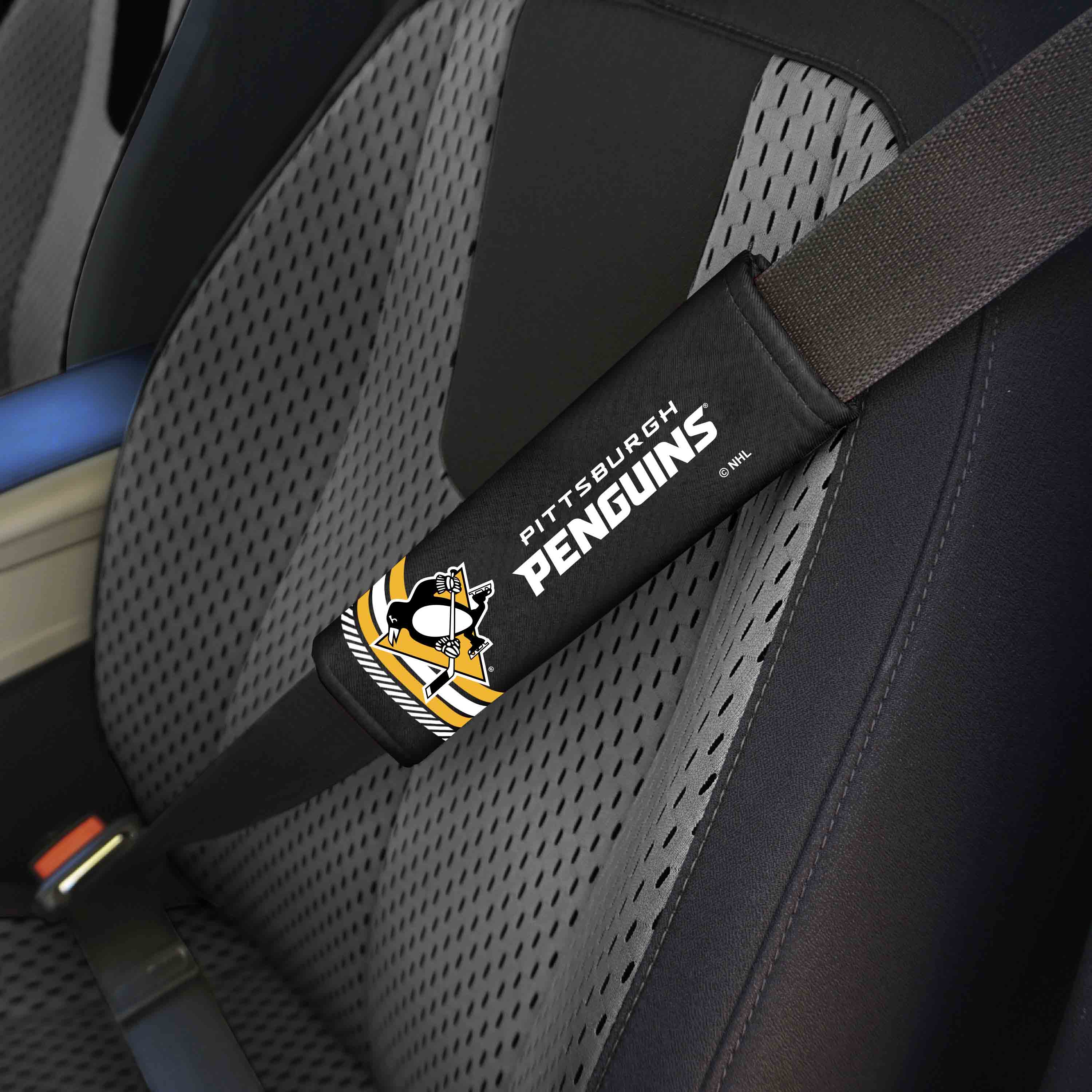 Pittsburgh Penguins Team Color Rally Seatbelt Pad - 2 Pieces