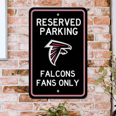 Atlanta Falcons Team Color Reserved Parking Sign Décor 18in. X 11.5in. Lightweight - Atlanta Falcons