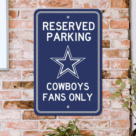 Dallas Cowboys Team Color Reserved Parking Sign Décor 18in. X 11.5in. Lightweight - Dallas Cowboys