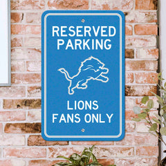 Detroit Lions Team Color Reserved Parking Sign Décor 18in. X 11.5in. Lightweight