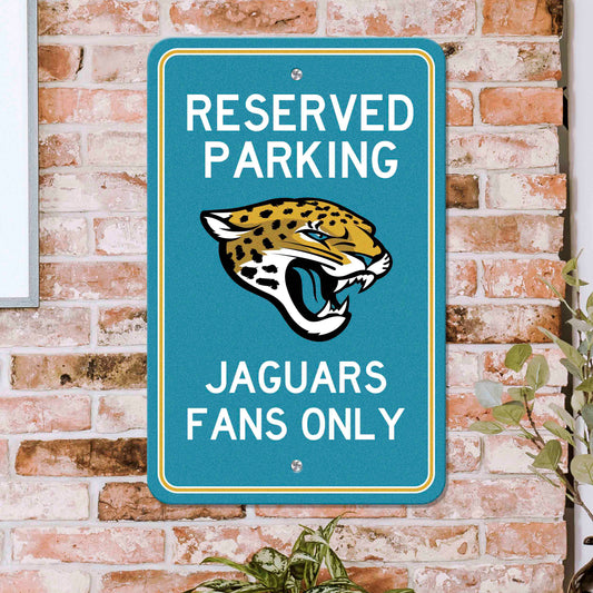 Jacksonville Jaguars Team Color Reserved Parking Sign Décor 18in. X 11.5in. Lightweight - Jacksonville Jaguars