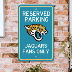 Jacksonville Jaguars Team Color Reserved Parking Sign Décor 18in. X 11.5in. Lightweight - Jacksonville Jaguars