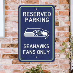 Seattle Seahawks Team Color Reserved Parking Sign Décor 18in. X 11.5in. Lightweight