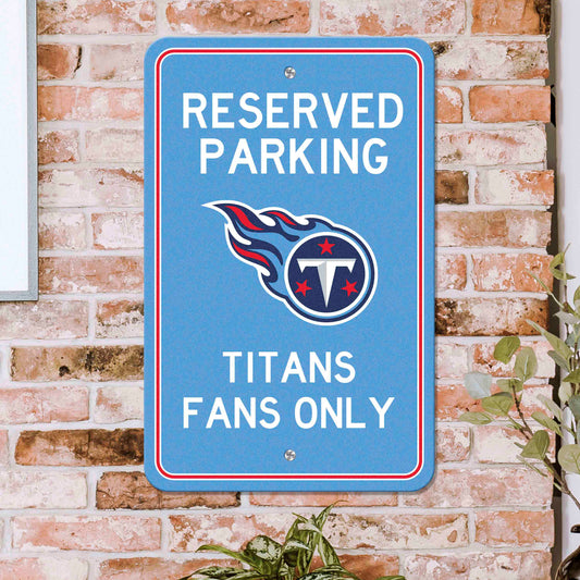 Tennessee Titans Team Color Reserved Parking Sign Décor 18in. X 11.5in. Lightweight