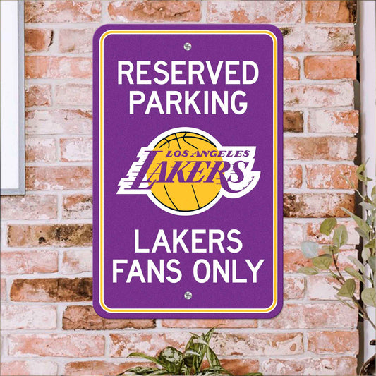 Los Angeles Lakers Team Color Reserved Parking Sign Décor 18in. X 11.5in. Lightweight