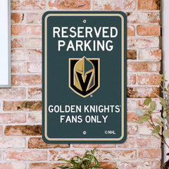 Vegas Golden Knights Team Color Reserved Parking Sign Décor 18in. X 11.5in. Lightweight