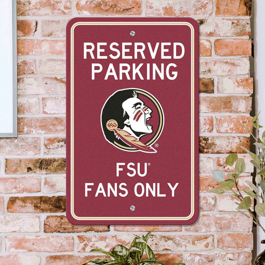 Florida State Seminoles Team Color Reserved Parking Sign Décor 18in. X 11.5in. Lightweight