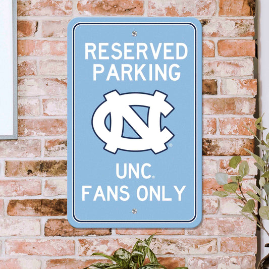 North Carolina Tar Heels Team Color Reserved Parking Sign Décor 18in. X 11.5in. Lightweight