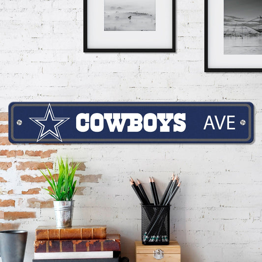 Dallas Cowboys Team Color Street Sign Décor 4in. X 24in. Lightweight - Dallas Cowboys