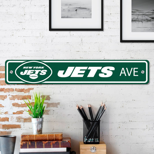 New York Jets Team Color Street Sign Décor 4in. X 24in. Lightweight