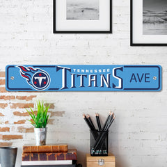 Tennessee Titans Team Color Street Sign Décor 4in. X 24in. Lightweight