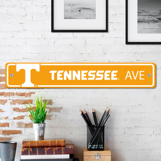 Tennessee Volunteers Team Color Street Sign Décor 4in. X 24in. Lightweight