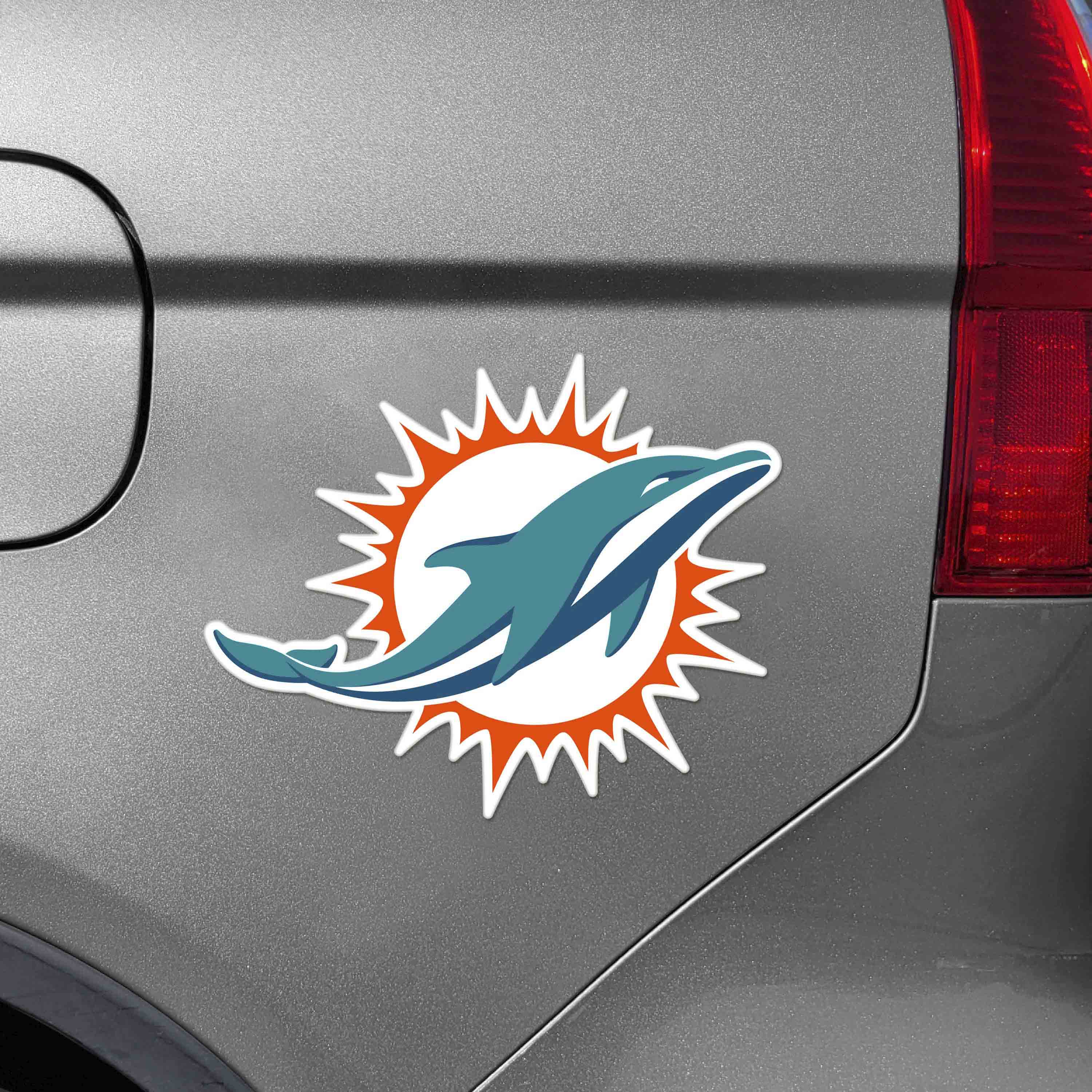 Miami Dolphins Large Team Logo Magnet 10" (8.7329"x8.3078")