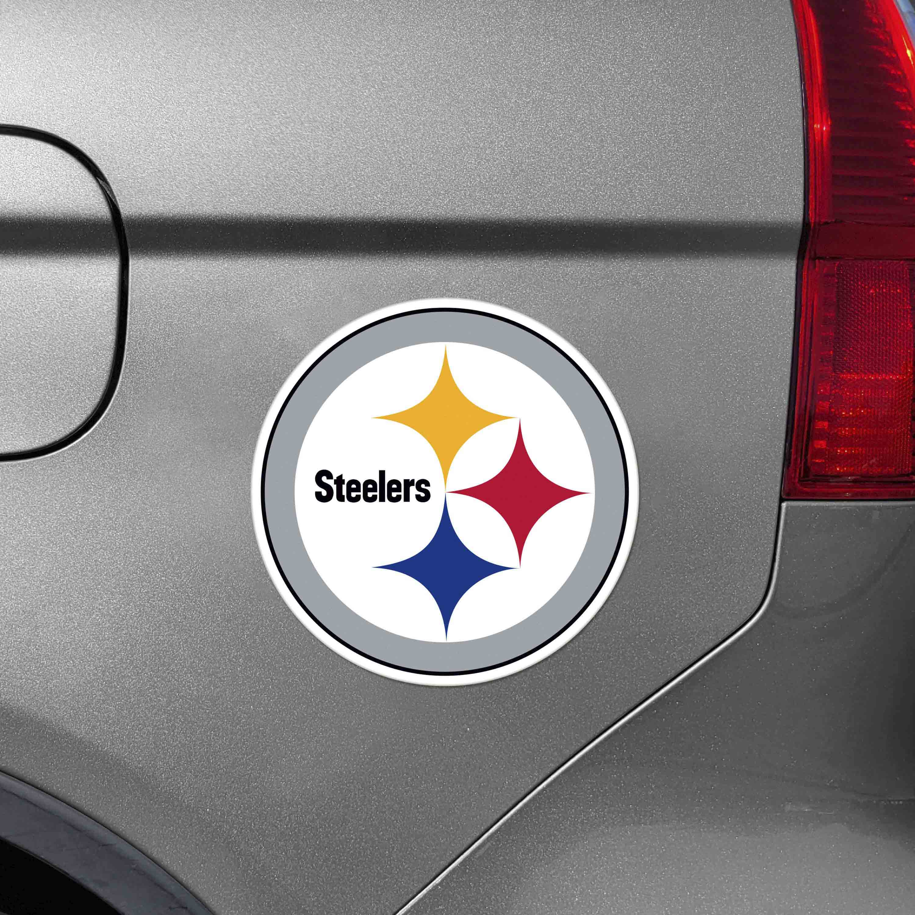 Pittsburgh Steelers Large Team Logo Magnet 10" (8.7329"x8.3078") - Pittsburgh Steelers