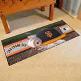 Alfombra de corredor de béisbol de los Gigantes de San Francisco: 30 x 72 pulgadas.