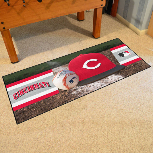 Cincinnati Reds Baseball Runner Rug - 30in. x 72in. - Cincinnati Reds