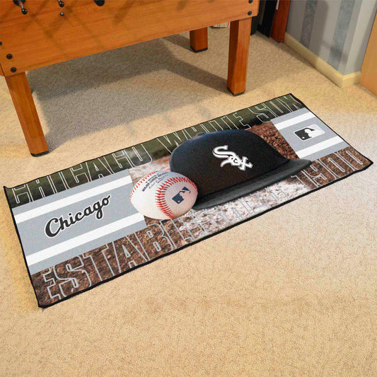 Chicago White Sox Baseball Runner Rug - 30in. x 72in. - Chicago White Sox