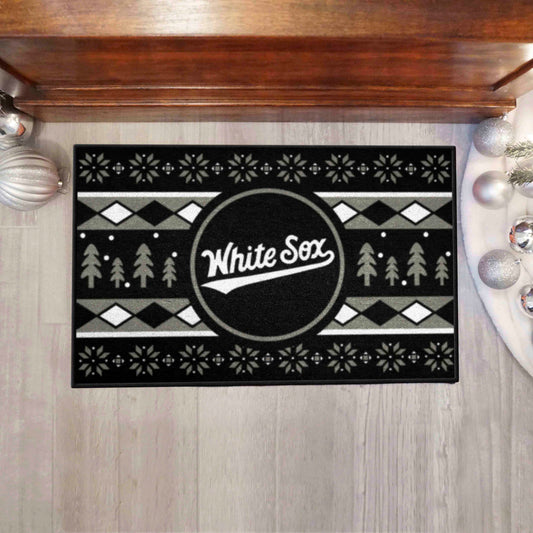 Chicago White Sox Holiday Sweater Starter Mat Accent Rug - 19in. x 30in.