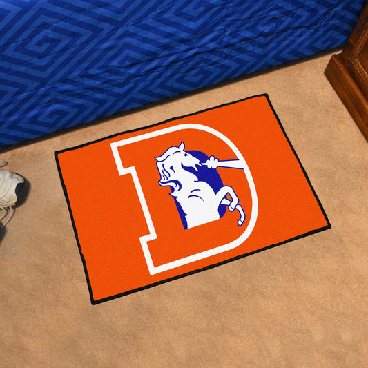 Denver Broncos Starter Mat Accent Rug - 19in. x 30in., NFL Vintage