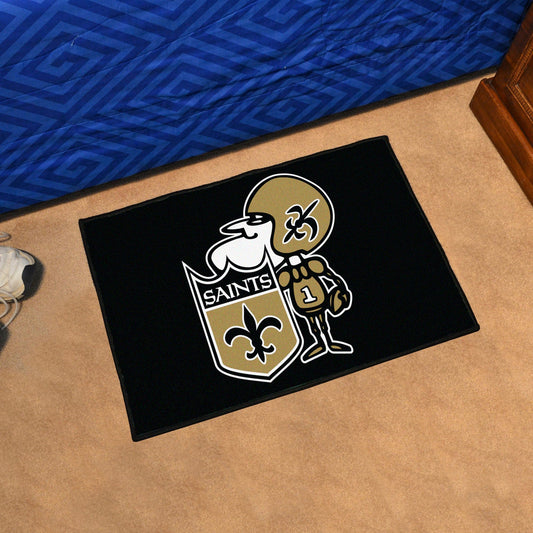 New Orleans Saints Starter Mat Accent Rug - 19in. x 30in., NFL Vintage - New Orleans Saints