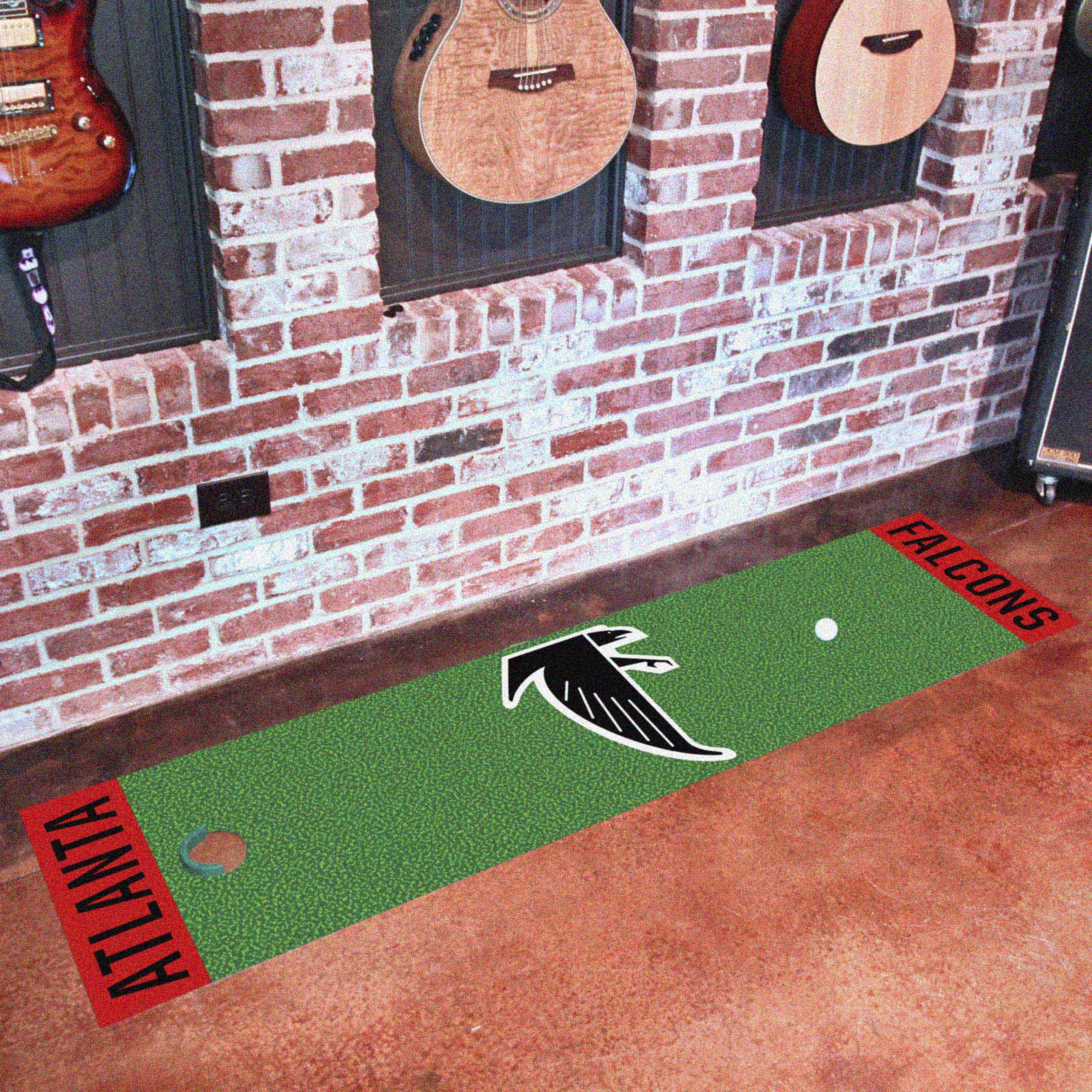 Atlanta Falcons Putting Green Mat - 1.5ft. x 6ft., NFL Vintage - Atlanta Falcons