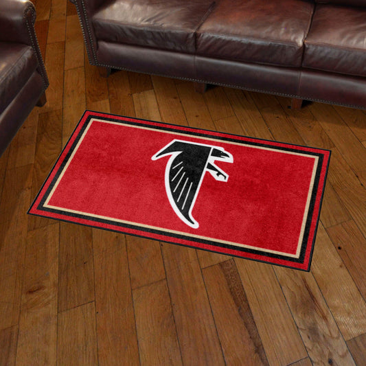 Atlanta Falcons 3ft. x 5ft. Plush Area RugNFL Retro Logo, Original Falcon Logo - Atlanta Falcons