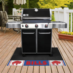 Buffalo Bills Vinyl Grill Mat - 26in. x 42in., NFL Vintage - Buffalo Bills