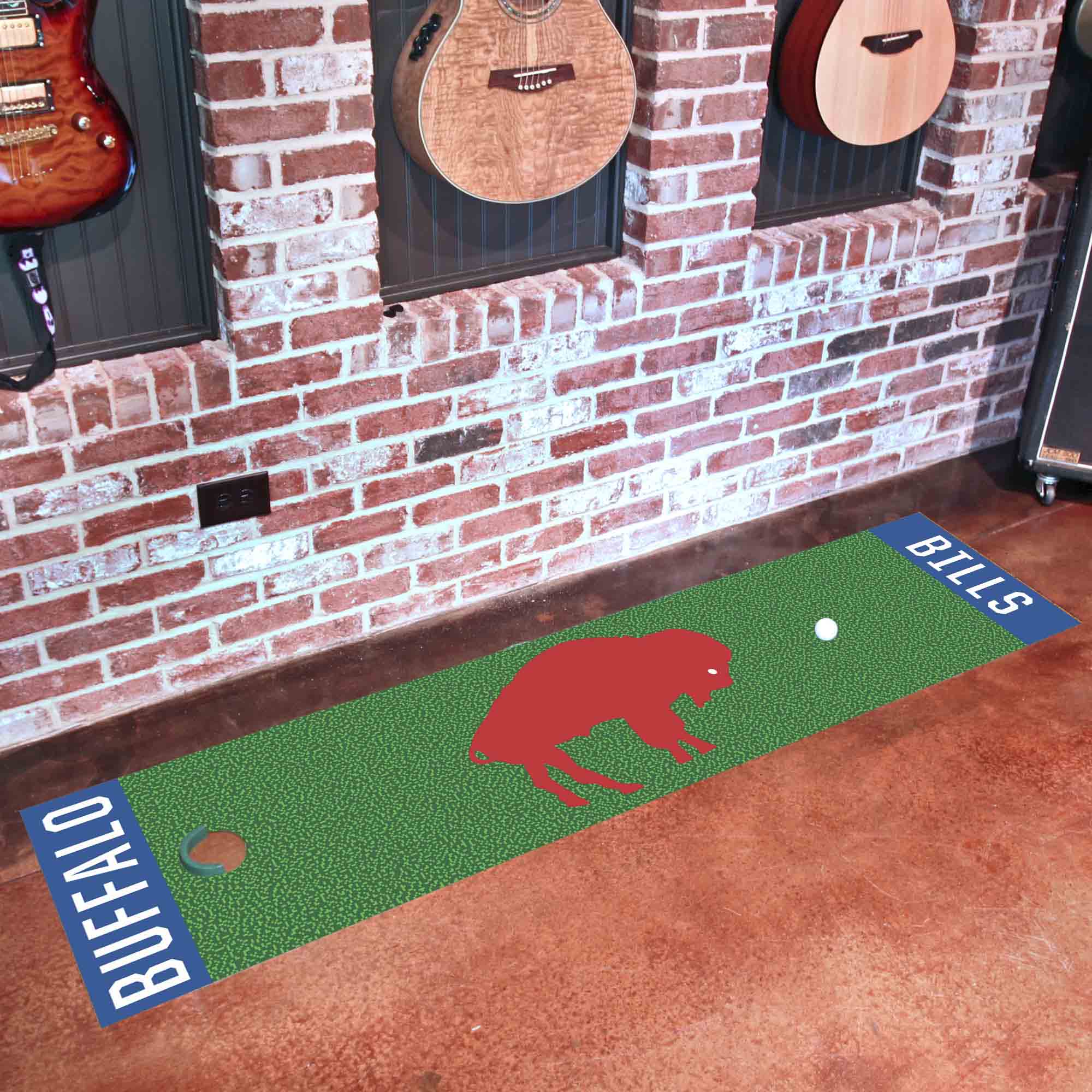 Buffalo Bills Putting Green Mat - 1.5ft. x 6ft., NFL Vintage - Buffalo Bills