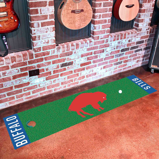 Buffalo Bills Putting Green Mat - 1.5ft. x 6ft., NFL Vintage - Buffalo Bills