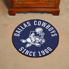 Dallas Cowboys Roundel Rug - 27in. Diameter, NFL Vintage - Dallas Cowboys