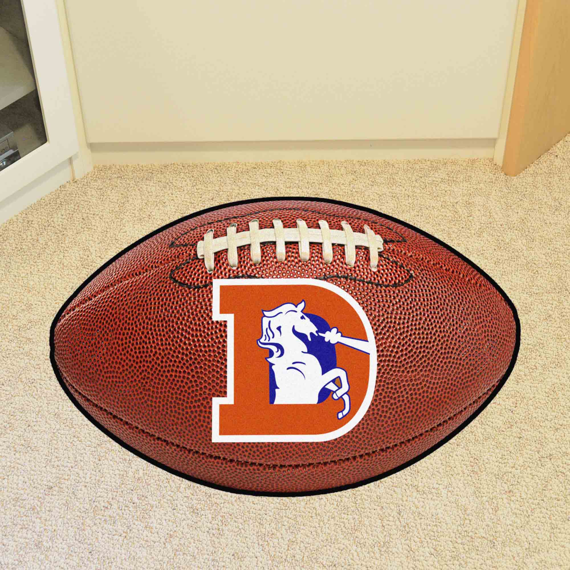 Denver Broncos Football Rug - 20.5in. x 32.5in., NFL Vintage