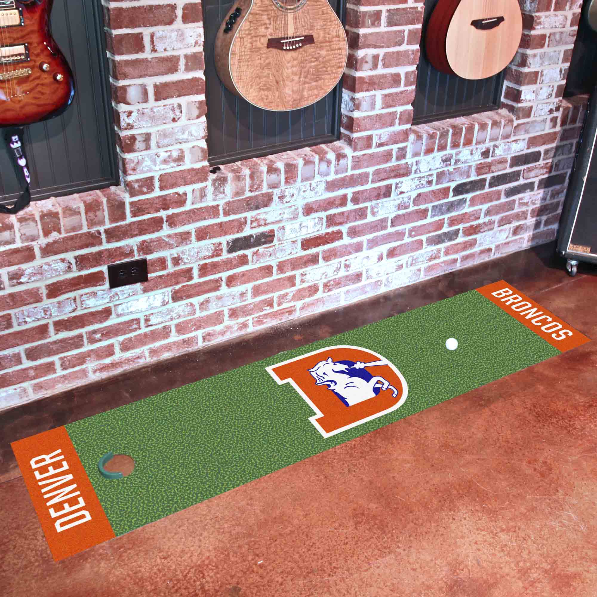 Denver Broncos Putting Green Mat - 1.5ft. x 6ft., NFL Vintage