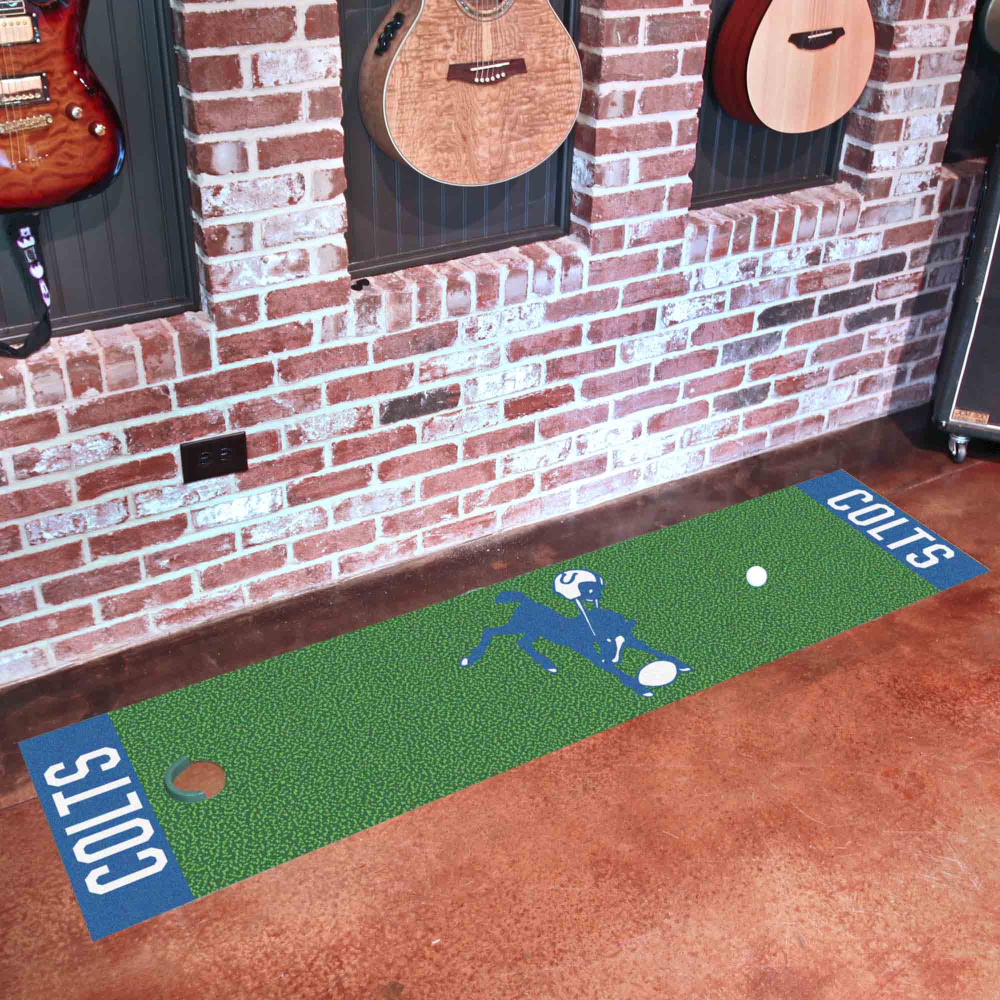 Indianapolis Colts Putting Green Mat - 1.5ft. x 6ft., NFL Vintage