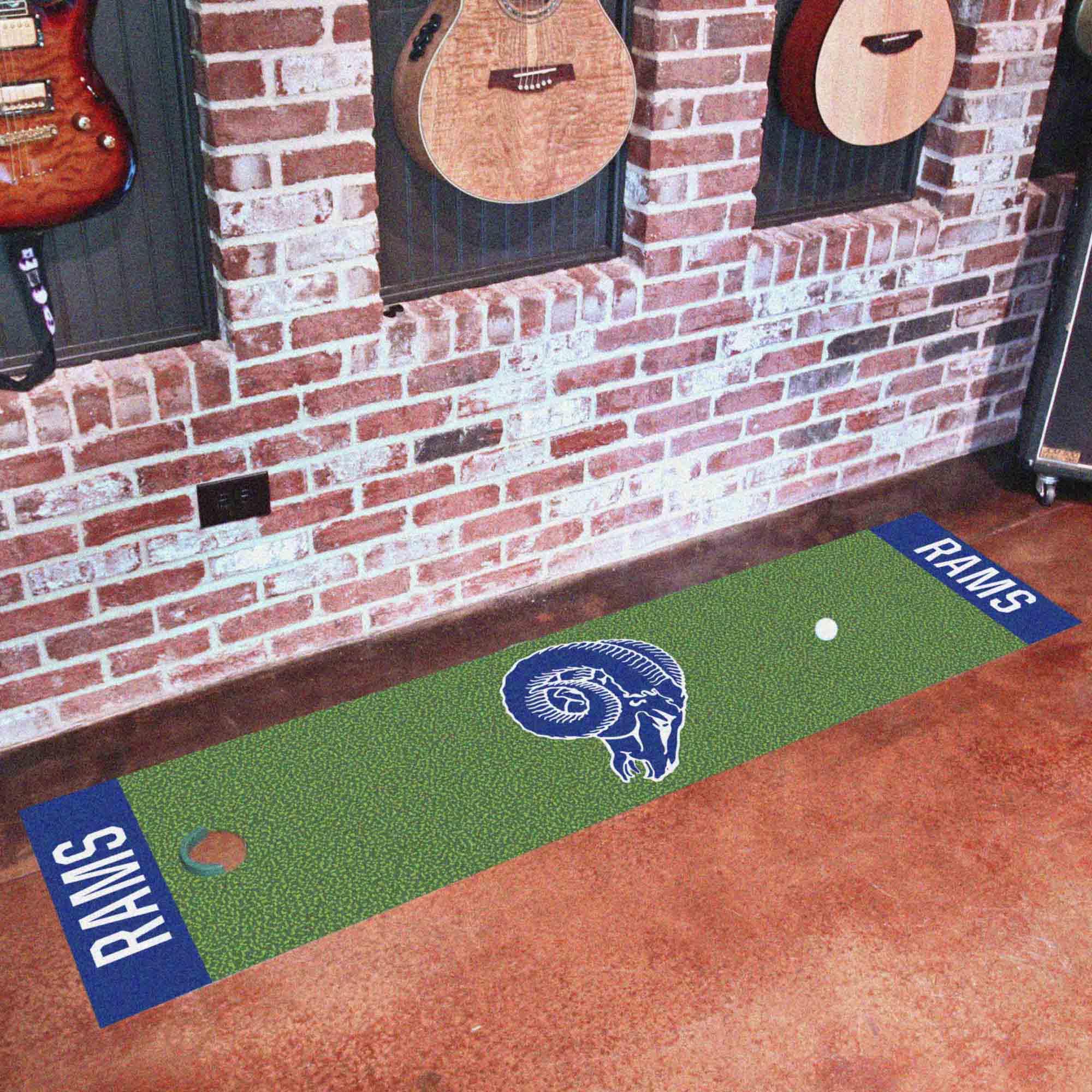 Los Angeles Rams Putting Green Mat - 1.5ft. x 6ft., NFL Vintage