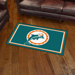 Miami Dolphins 3ft. x 5ft. Plush Area Rug, NFL Vintage