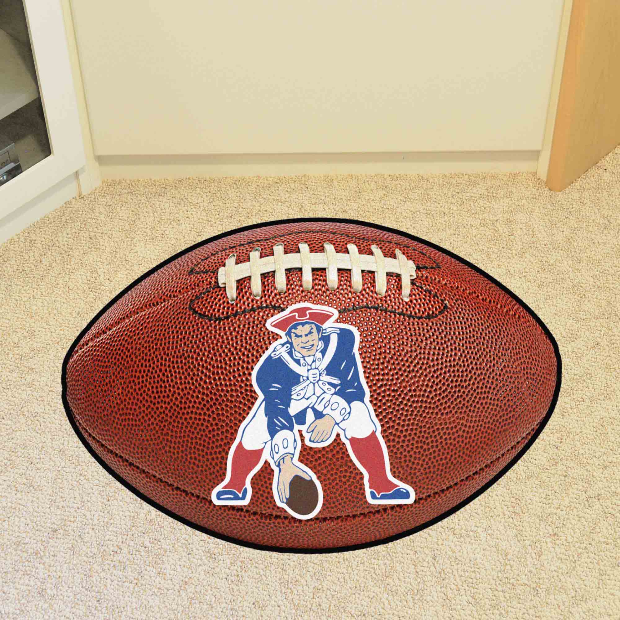 New England Patriots Football Rug - 20.5in. x 32.5in., NFL Vintage - New England Patriots