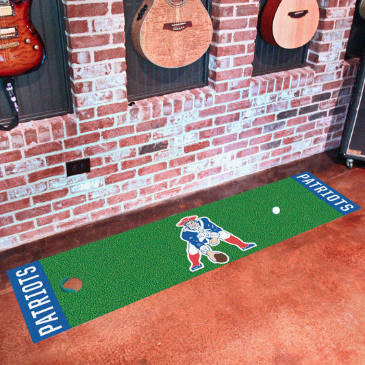 New England Patriots Putting Green Mat - 1.5ft. x 6ft., NFL Vintage