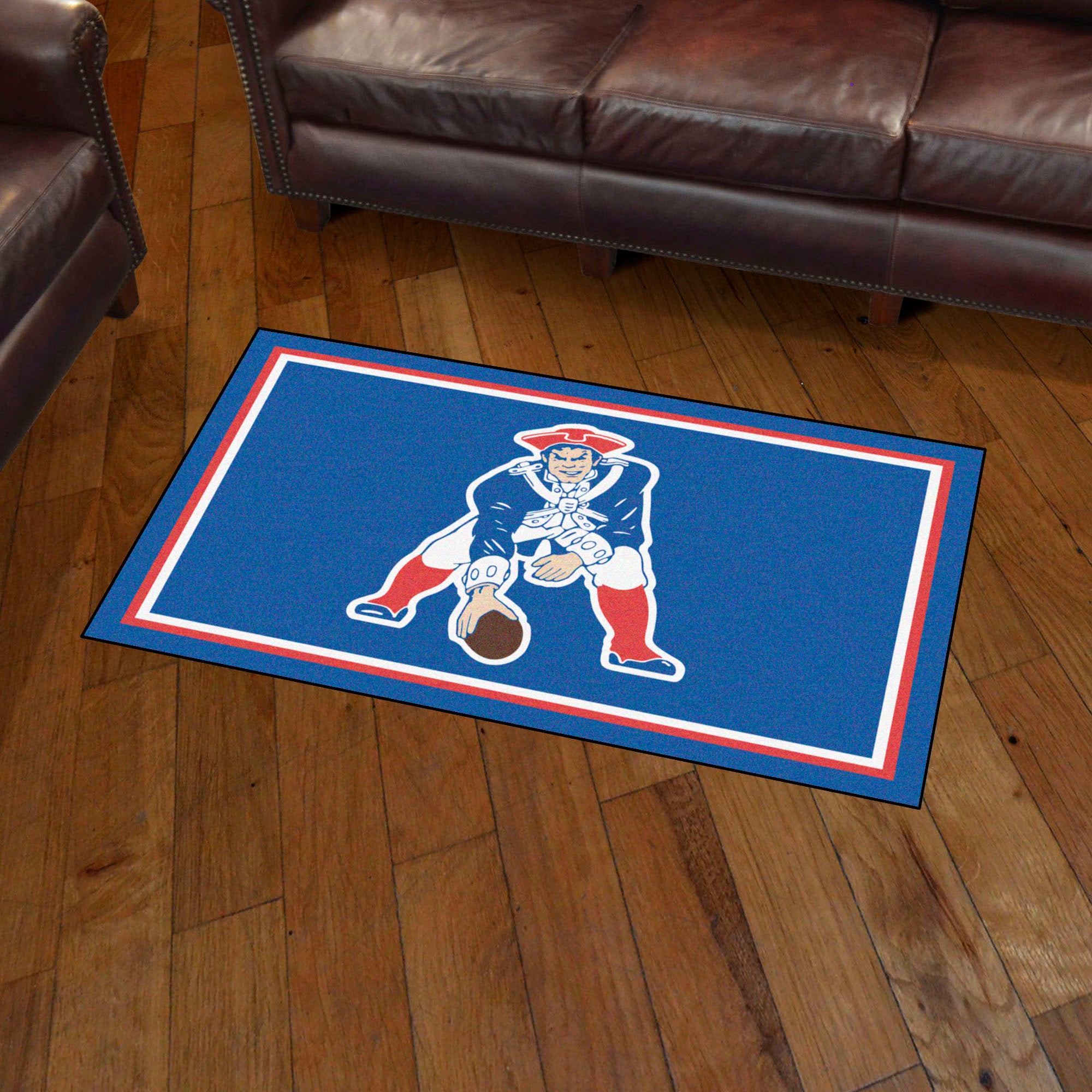 New England Patriots 3ft. x 5ft. Plush Area Rug, NFL Vintage - New England Patriots